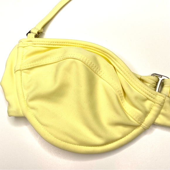 Tori Praver Swimwear Yellow Halter Bikini Top - Picture 2 of 7